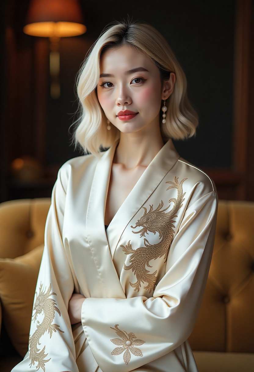 母女在早餐桌旁交谈